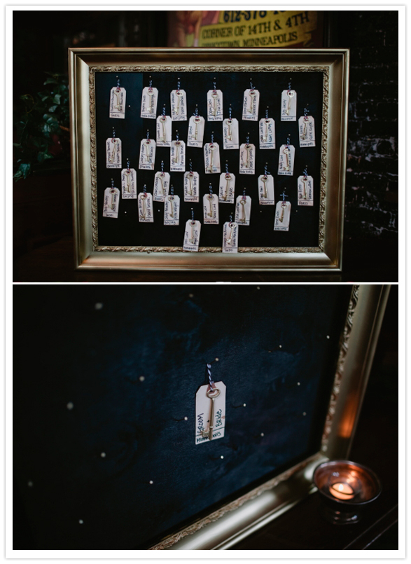 escort card tags and keys