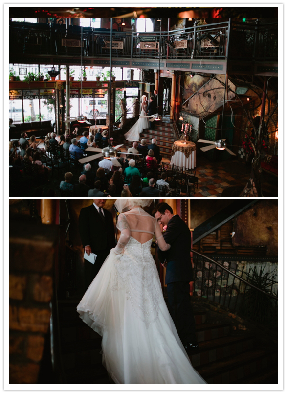 staircase wedding ceremony