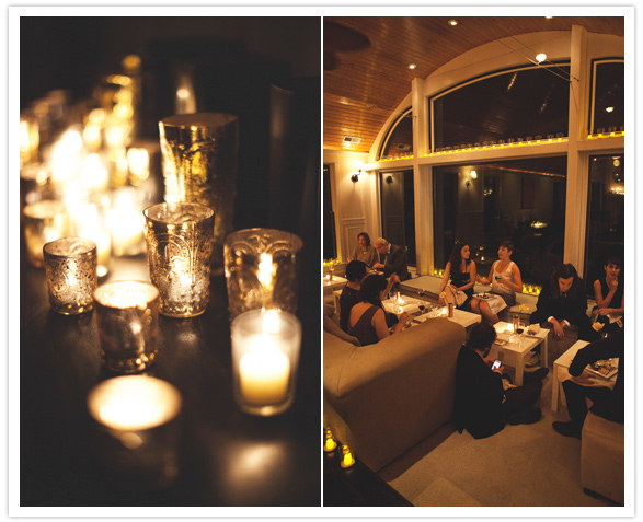 intimate candle-lit reception intimate candle-lit reception