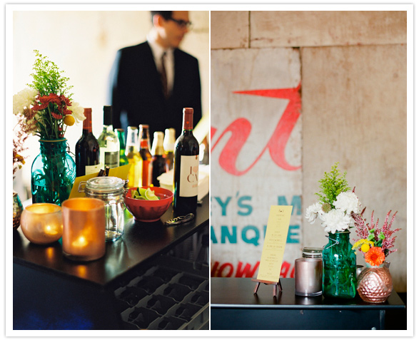 floral-adorned bar