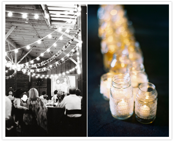 tea light candles and twinkle lights
