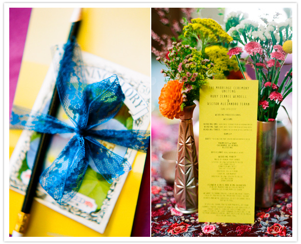 pencil and postcard guest gifts