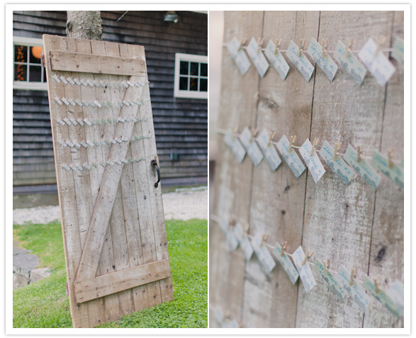 barn door escort card board barn door escort card board