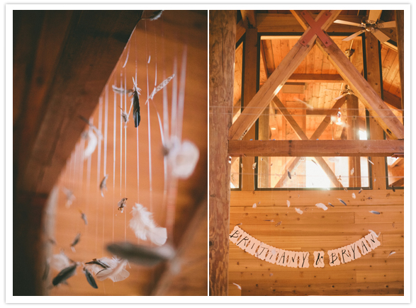hanging feathers and name banner hanging feathers and name banner