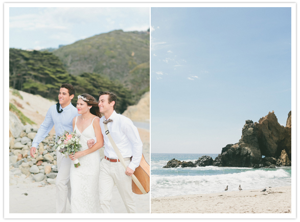 Big Sur beach wedding ceremony Big Sur beach wedding ceremony