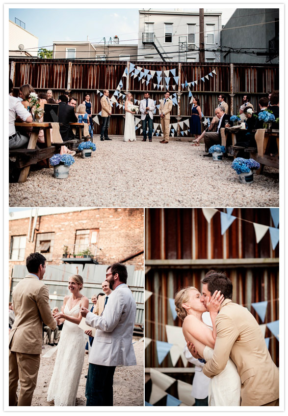 Brooklyn backyard wedding ceremony Brooklyn backyard wedding ceremony