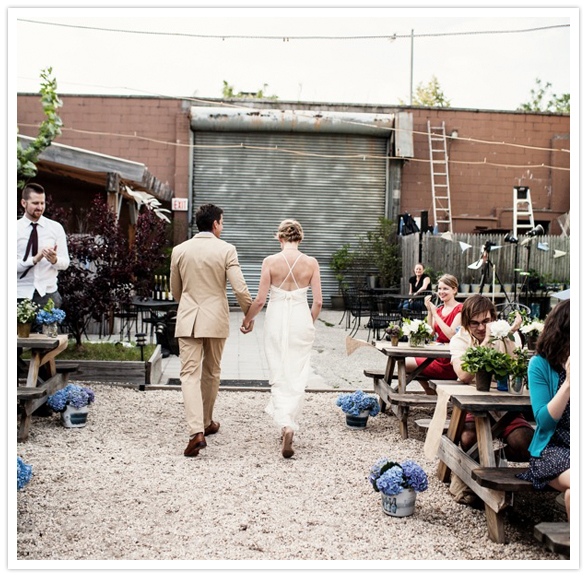Bhldn wedding dress and J. Crew suit Bhldn wedding dress and J. Crew suit