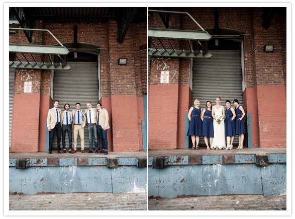 industrial Brooklyn wedding party portraits industrial Brooklyn wedding party portraits