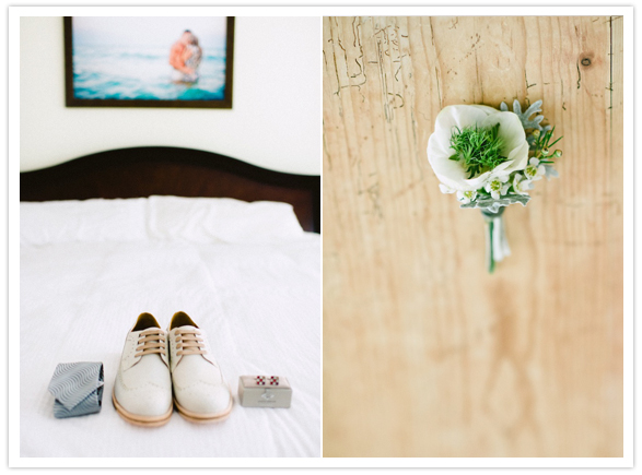 tan oxford shoes and white and green boutonniere tan oxford shoes and white and green boutonniere