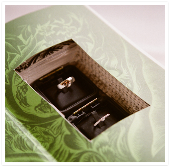 book encased wedding bands