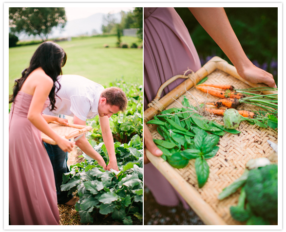 vegetable picking engagement session vegetable picking engagement session