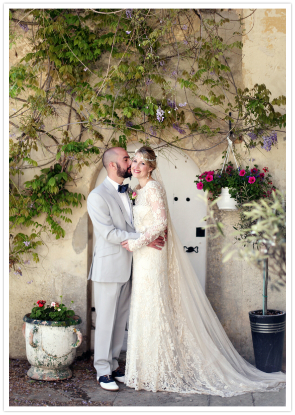 Lisa Redman custom lace dress and custom tailored suit Lisa Redman custom lace dress and custom tailored suit