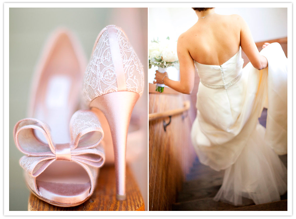 Valentino bow shoes and Amsale Cecily wedding dress Valentino bow shoes and Amsale Cecily wedding dress