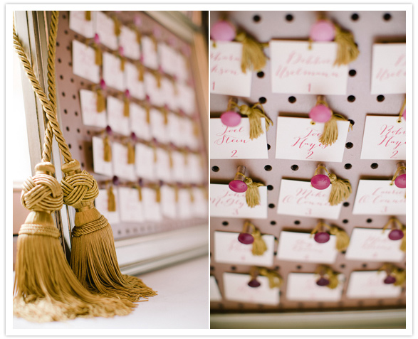 tasseled escort cards tasseled escort cards