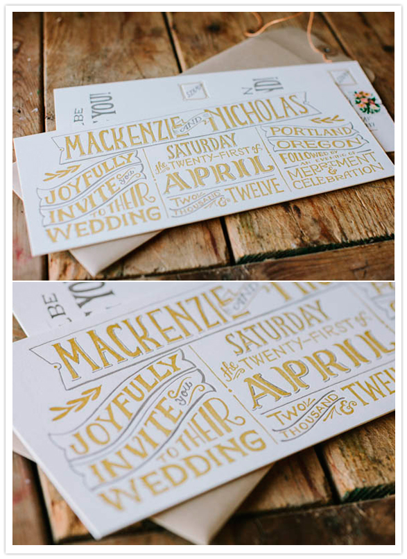 Cotton Flower Press printed invitation suite Cotton Flower Press printed invitation suite