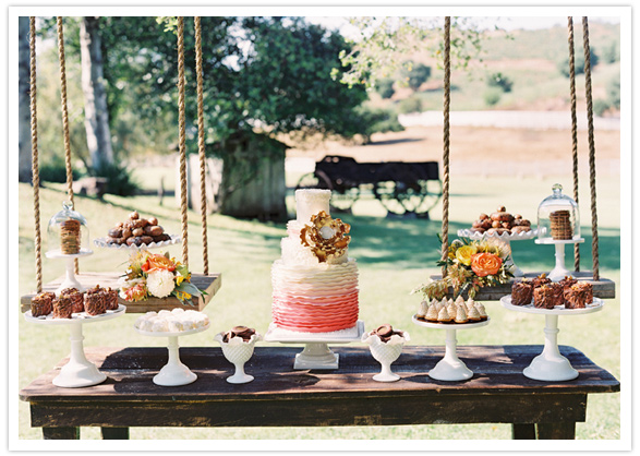 rustic sweets table