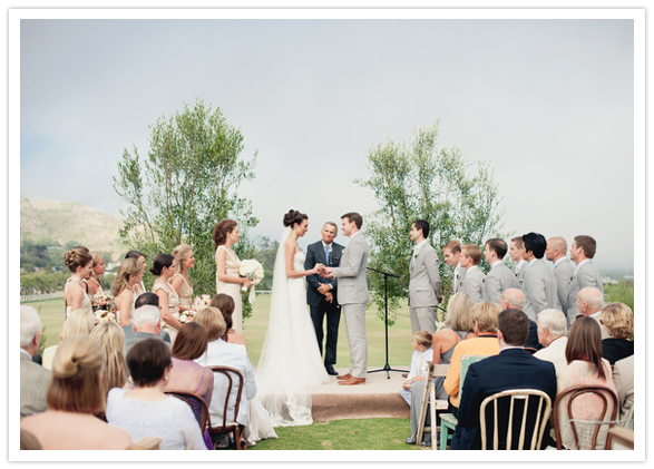 outdoor Santa Barbara wedding ceremony outdoor Santa Barbara wedding ceremony
