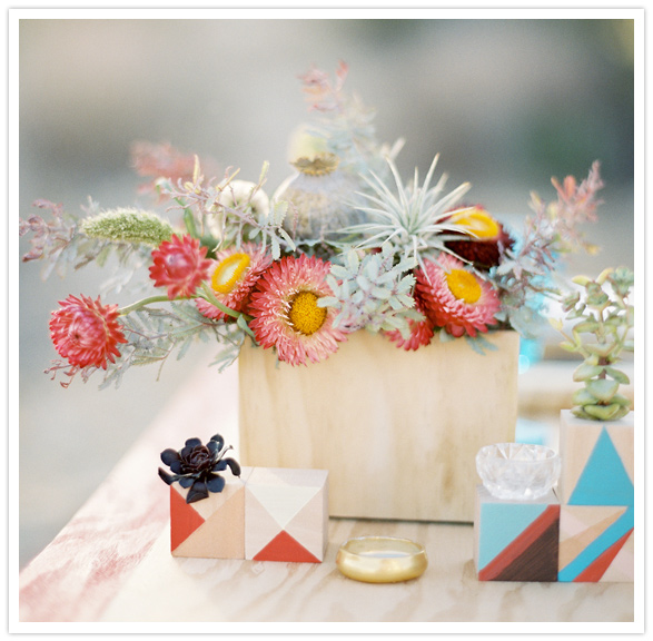southwestern desert wedding centerpiece