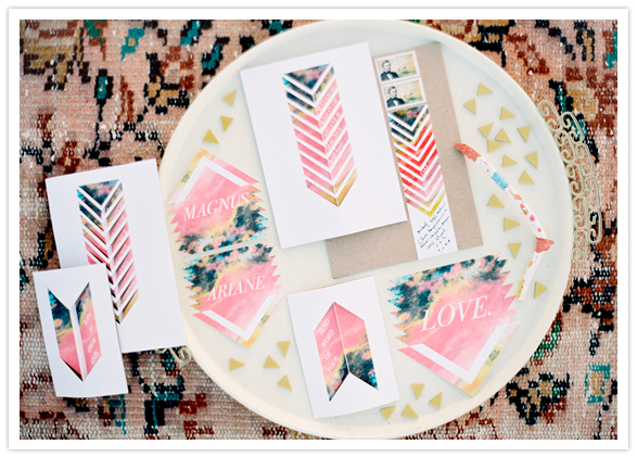 southwestern watercolor invitation suite