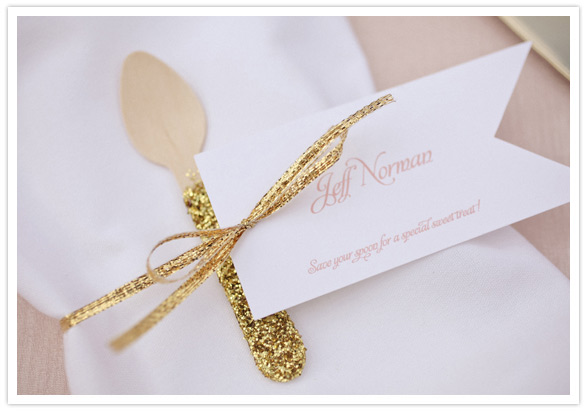 gold glitter-dipped spoon gold glitter-dipped spoon