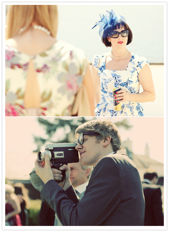50s vintage style wedding guests