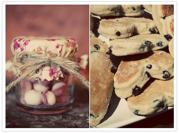 heart shaped cookies and candy jars