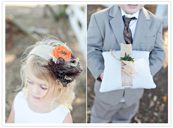 burlap flower girl hairpiece and ring bearer pillow burlap flower girl hairpiece and ring bearer pillow