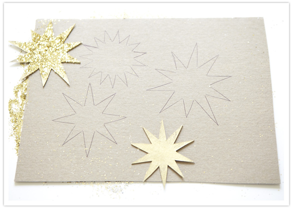 diy sparkle cake topper steps