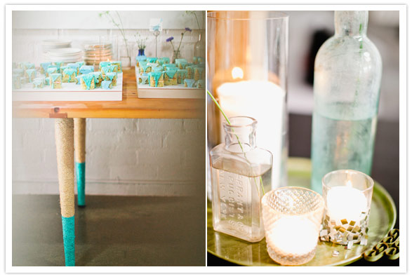 blue wedding decor