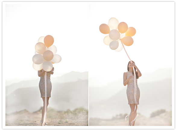 balloons and Alice+Olivia dress balloons and Alice+Olivia dress