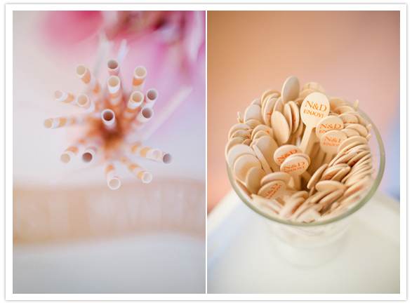 çizgili payet ve ahşap karıştırıcı