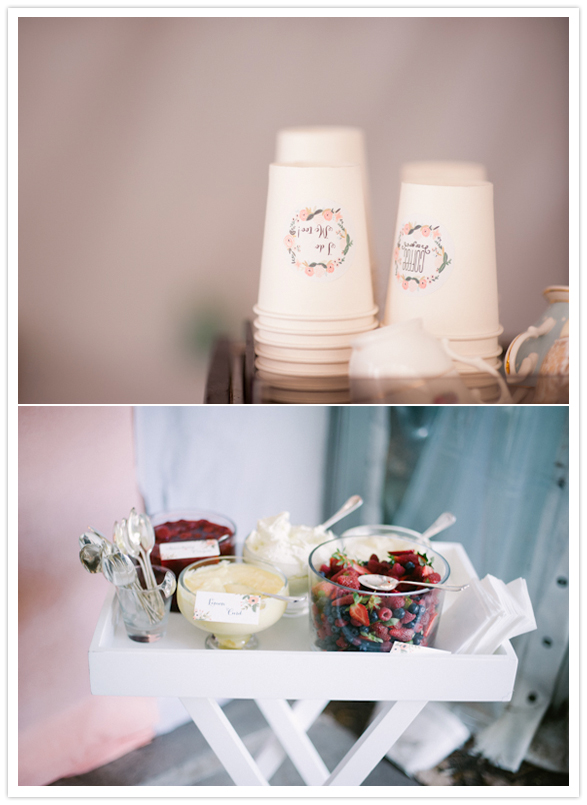 özel baskılı kağıt bardak ve tatlı arabası