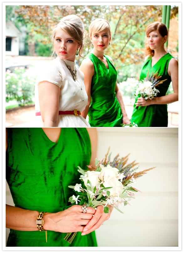 green bridesmaid dresses and white wild flower bouquets green bridesmaid dresses and white wild flower bouquets