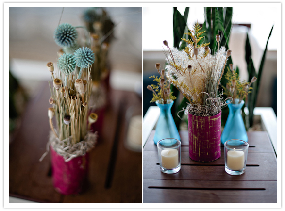 purple and aqua dried florals purple and aqua dried florals
