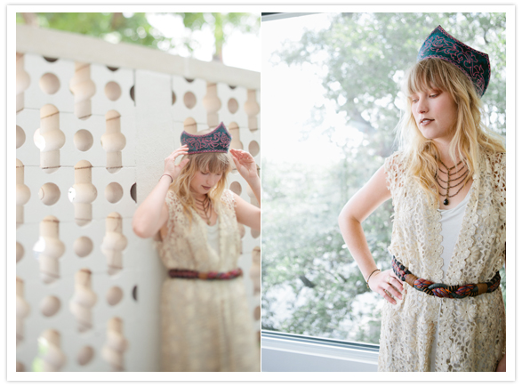 blue fabric crown and braided belt blue fabric crown and braided belt