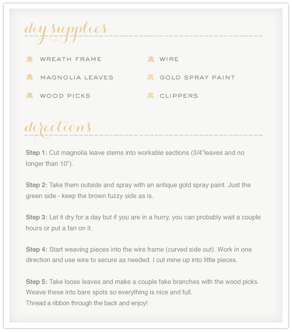 DIY gold wreath DIY gold wreath