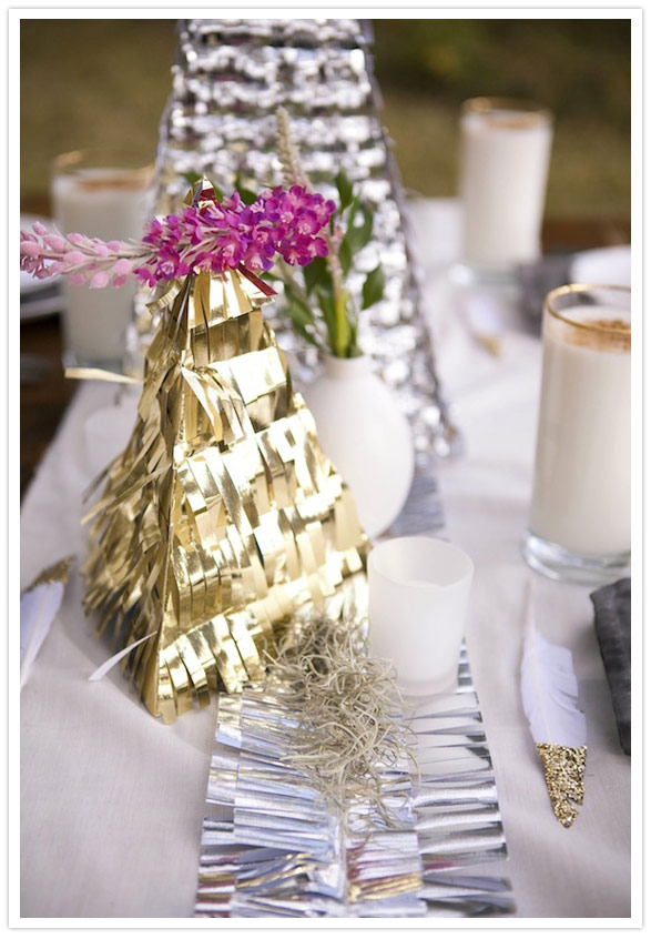 silver and gold fringe christmas tree silver and gold fringe christmas tree