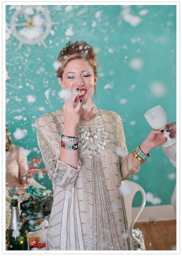 Glamorous party attire