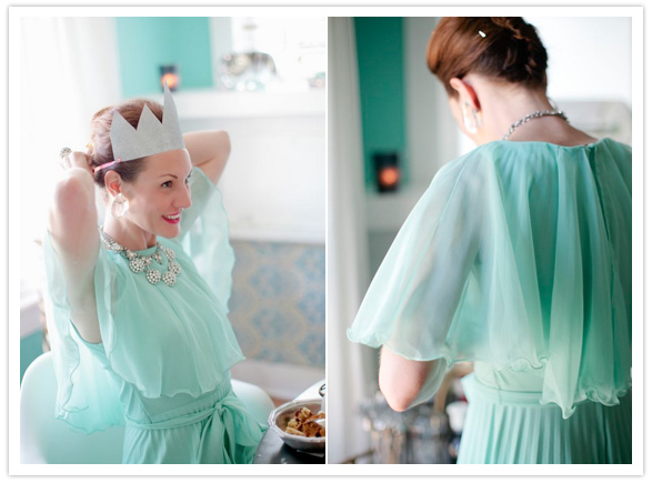 aqua party dress