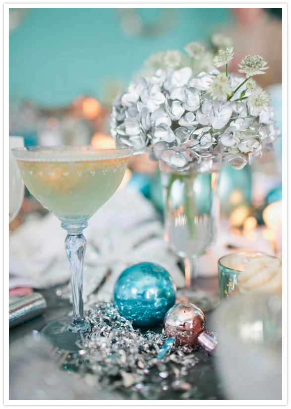 Metallic and aqua party inspiration
