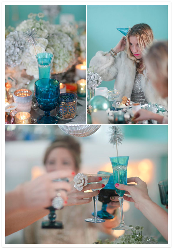 Metallic and aqua party inspiration