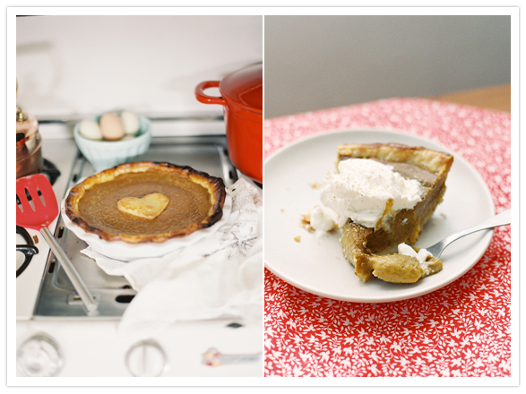 Homemade pumpkin pie