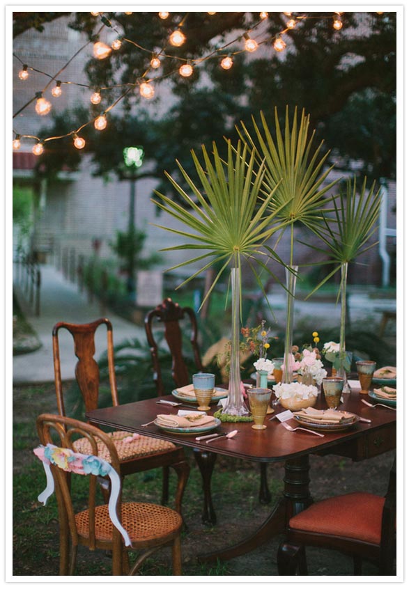 outdoor wedding reception