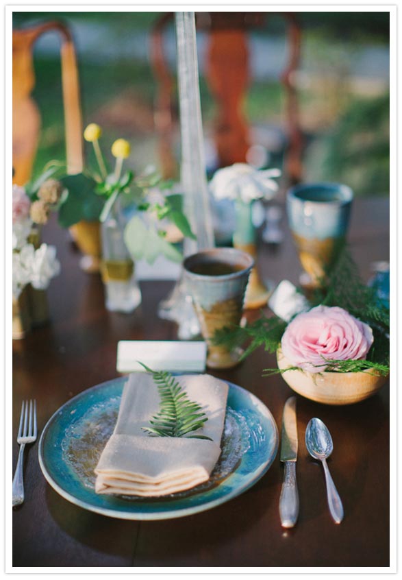 fern leaf place setting