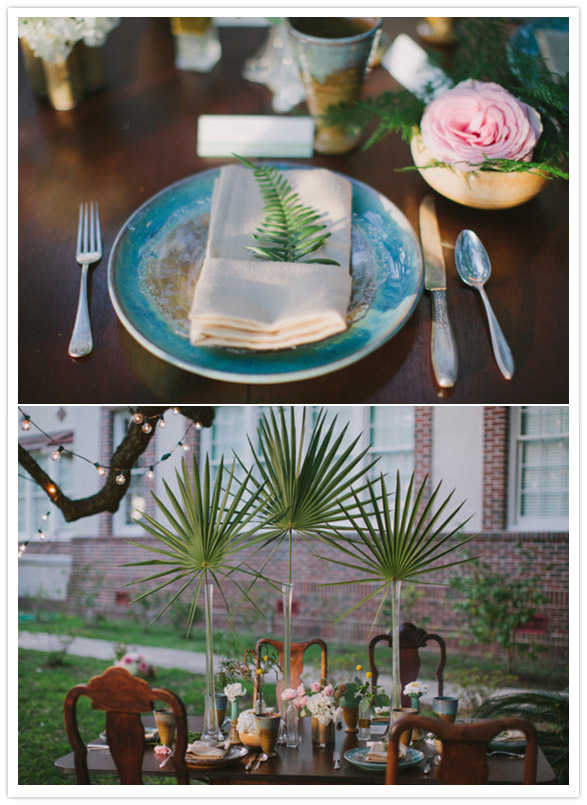 fern leaf place setting