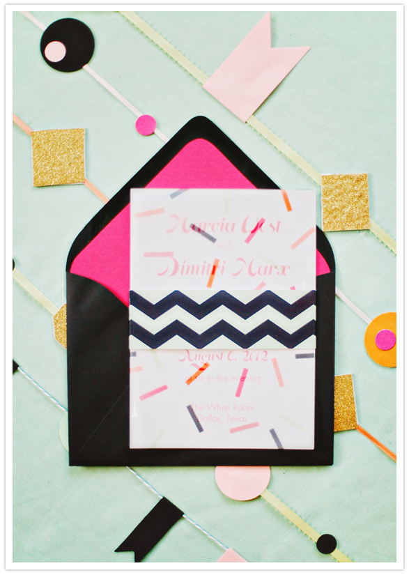 pink and black confetti invitation pink and black confetti invitation