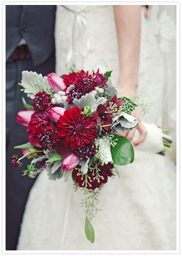 deep pink and fuchsia bouquet