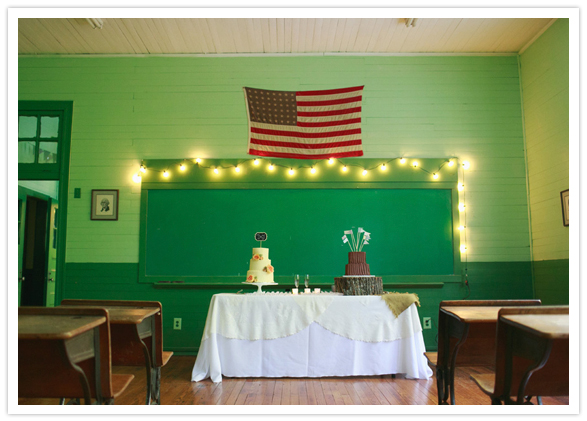 country school house wedding reception
