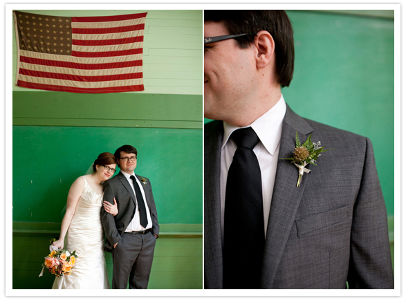 globe scabiosa, rabbit foot fern, and dusty miller boutonniere 