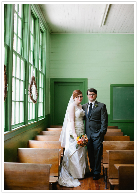 schoolhouse wedding portraits
